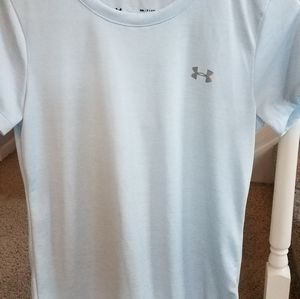UA light blue shirt